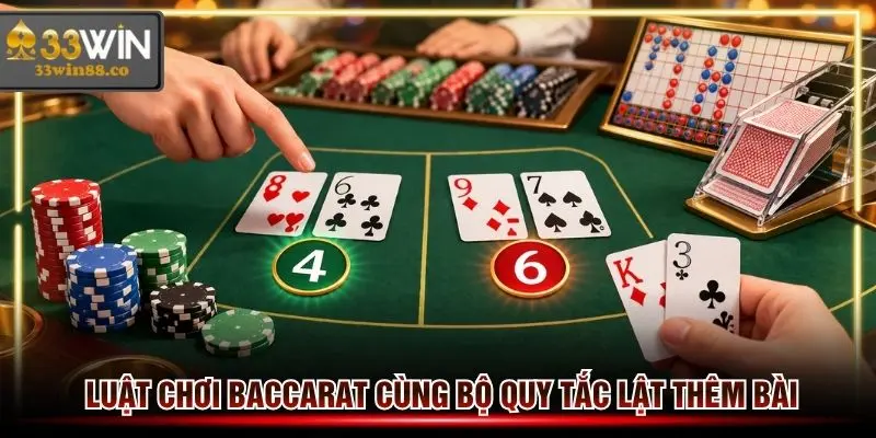 Luật chơi Baccarat cùng bộ quy tắc lật thêm bài cho mỗi bên